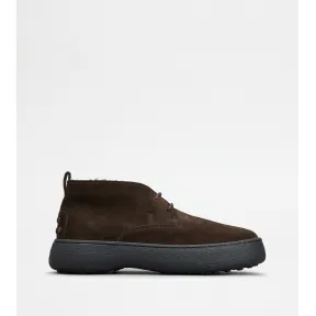 托德斯/Tod's Man 棕色 Tod's W. G. Heritage絨面皮革沙漠靴 XXM09J0GK41S9N8M4844