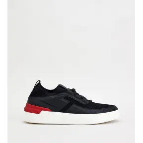 托德斯/Tod's 男人 黑色 No_Code_X 牛皮拼织物运动休闲鞋 XXM14C0CM30NXIB999