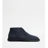 托德斯/Tod's 男人 蓝色 绒面皮革沙漠靴 XXM59K00D81RE0U805