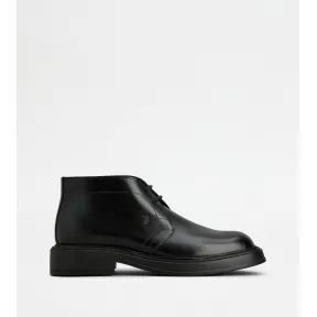 托德斯/Tod's 男人 黑色 皮革沙漠靴 XXM61K00D80LYGB999