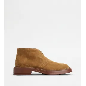 托德斯/Tod's Man 棕色 絨面皮革沙漠靴 XXM61K00D80RE08MS415