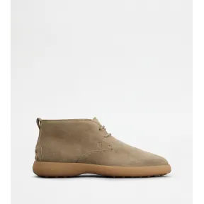 托德斯/Tod's Man 米黃色 絨面皮革沙漠靴 XXM67K00D80RE09MCC405