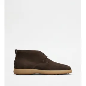 托德斯/Tod's Man 棕色 絨面皮革沙漠靴 XXM67K00D80RE07MS800