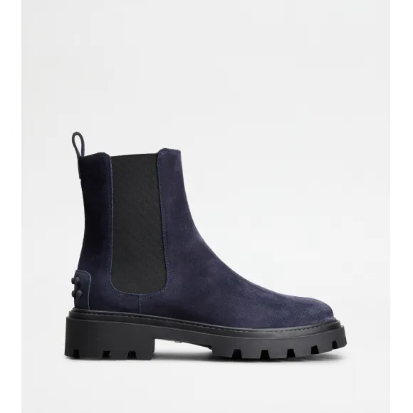 托德斯/Tod's Chelsea Boot Tod's en Ante AZUL MARINO Mujer XXW08J0GF90BYE36MU824