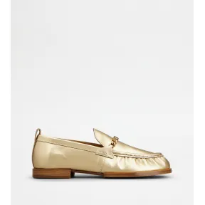 托德斯/Tod's Woman GOLD Loafers in Leather XXW19K0HC80KAC41MG205