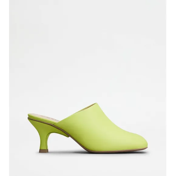 托德斯/Tod's Woman 綠色 皮革裸跟鞋 XXW19L0IJ40MID38V424
