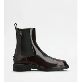 托德斯/Tod's 女人 酒红色 皮革踝靴 XXW20L0IQ40AKTR810