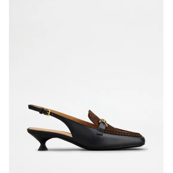 托德斯/Tod's Woman MULTICOLOUR Slingback Loafers in Leather XXW37L0IN50IRE41M1X48