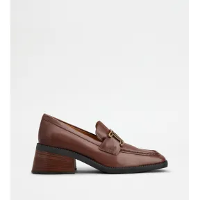 托德斯/Tod's Woman BROWN Kate Loafers in Leather With Heel XXW48K0GW70MDL39S202