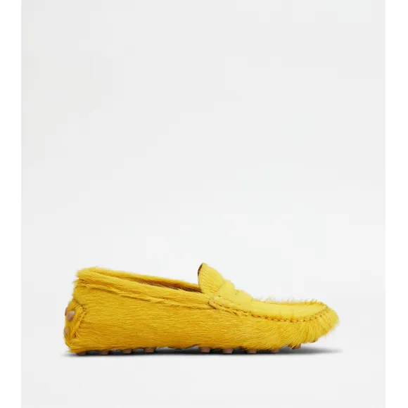 托德斯/Tod's Gommino Bubble in Pelle Effetto Cavallino GIALLO Donna XXW52K00010EJZ40MG407