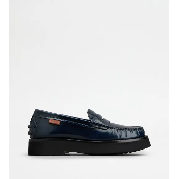 托德斯/Tod's Woman 藍色 皮革樂福鞋 XXW54K0HI81SH736ZZGH