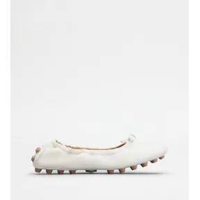 托德斯/Tod's 女人 白色 皮革芭蕾舞鞋 XXW76K0HD20SOMB013