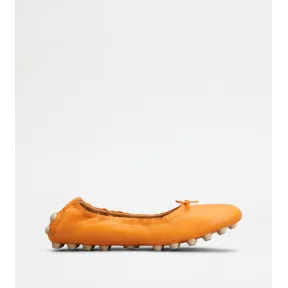 托德斯/Tod's Woman ORANGE Bubble Ballerinas in Leather XXW76K0HD20SOM41MG601