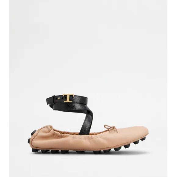 托德斯/Tod's 女人 彩色 Bubble扣带皮革芭蕾舞鞋 XXW76K0HS50SWH0QQA