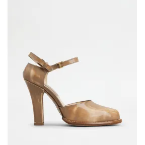 托德斯/Tod's Woman 米黃色 D'Orsay皮革高跟鞋 XXW90K0HR10GYU35MC600