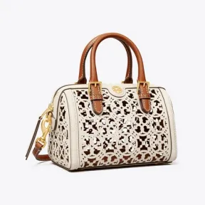 汤丽柏琦/Tory Burch T Monogram 迷你激光切割皮革酒桶包 136069-104