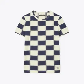 汤丽柏琦/Tory Burch 棋盘格纹 T 恤 137208-404