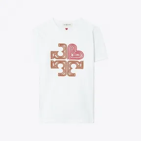 汤丽柏琦/Tory Burch 爱心 Logo T 恤 138075-100