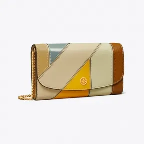 汤丽柏琦/Tory Burch Robinson 拼接链条钱夹 139143-122