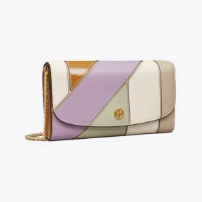 汤丽柏琦/Tory Burch Robinson 拼接链条钱夹 139143-400