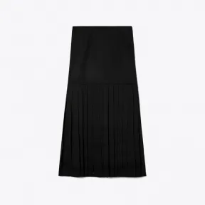 汤丽柏琦/Tory Burch 流苏斜纹羊毛半裙 142937-001