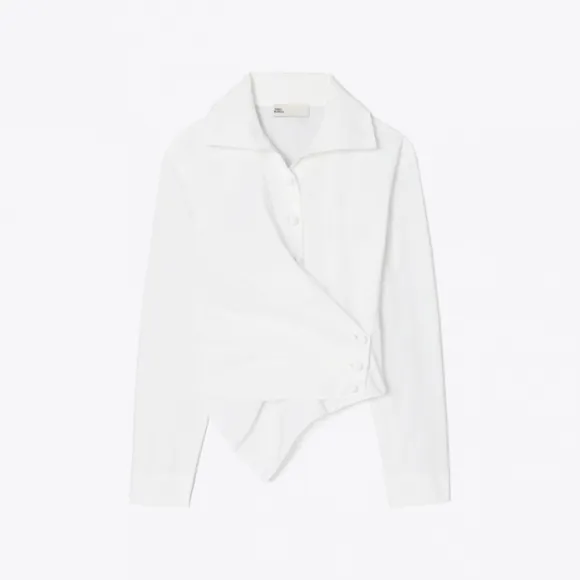 汤丽柏琦/Tory Burch 府绸裹身衬衫 143107-100