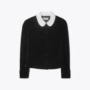 汤丽柏琦/Tory Burch 圆领丝绒衬衫 144833-001