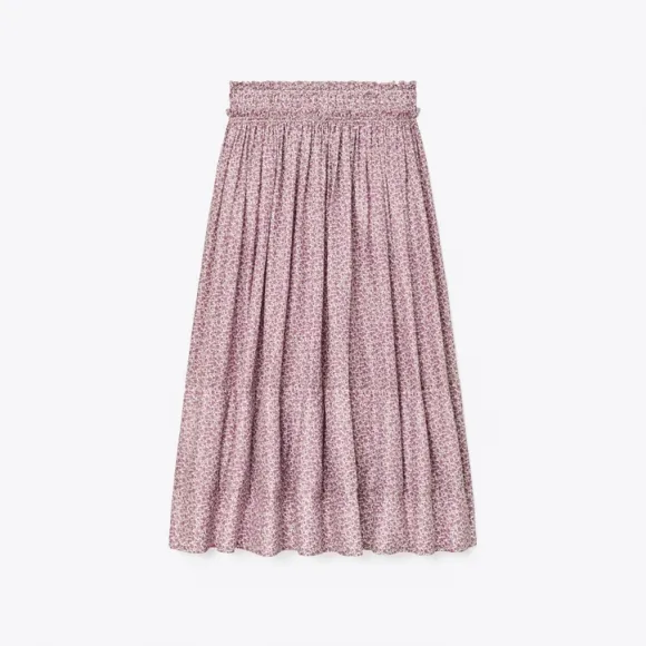 汤丽柏琦/Tory Burch 花卉印花褶裥半裙 145226-658