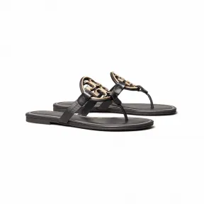 汤丽柏琦/Tory Burch PERFECT BLACK / GOLD Bovine leather 拖鞋 47617-013