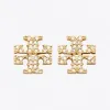 汤丽柏琦/Tory Burch Kira Pavé 耳钉 53423-783