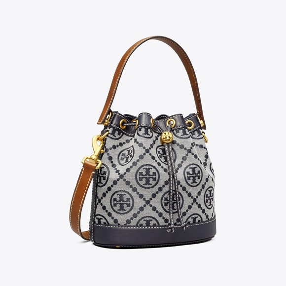 汤丽柏琦/Tory Burch T Monogram 提花水桶包 79487-405