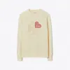 汤丽柏琦/Tory Burch 厚实棉质毛圈布心形 Logo 圆领衫 83227-285