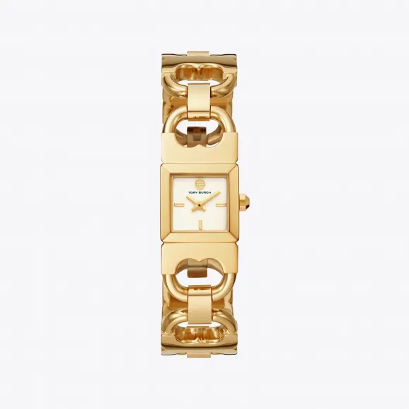 汤丽柏琦/Tory Burch 双 T 链环金色腕表 TBW5411