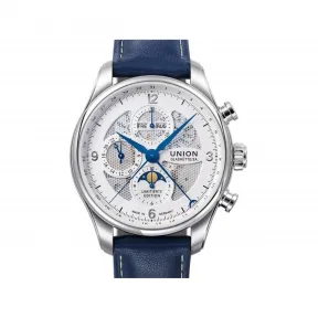 宇联/Union Glashuette 贝利士 44MM 钢 银色 自动机械机芯 男表 D009.425.16.017.09