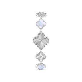 梵克雅宝/Van Cleef & Arpels Alhambra®腕表 23 MM 镀铑白K金表壳 石英机芯 女表 VCARPEU100