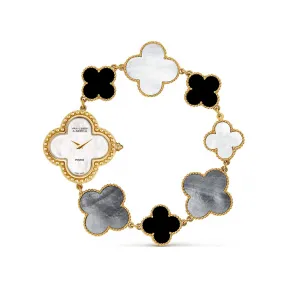 梵克雅宝/Van Cleef & Arpels Alhambra®腕表 26x26 MM 18K黄金表壳 石英机芯 女表 VCARPEU800