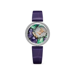 梵克雅宝/Van Cleef & Arpels 非凡表盘系列 30 MM 镀铑白K金表壳 瑞士石英机芯 女表 VCARPEV300