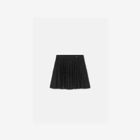 范思哲/Versace Women's 尖钉针织百褶迷你裙 1009952-1A07174-1B000