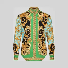 范思哲/Versace BAROCCO HOMME印花纯棉衬衫 A77215-A231423_A78Y