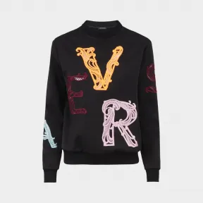 范思哲/Versace 巴洛克徽标运动衫 - 黑色 T恤&运动衫 A77721-A218183_A1008