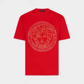 范思哲/Versace 装饰性美杜莎Logo T恤 A77987-A201952_A041