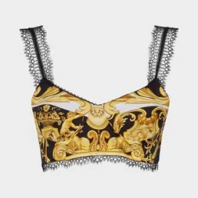 范思哲/Versace Barocco SS'92 印花文胸式上衣 A78760-A225588_A7008