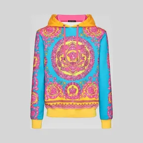 范思哲/Versace Fluo Barocco印花帽衫 A80466-A231194_A785