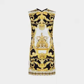 范思哲/Versace Barocco印花迷你裙 A80766-A226847_A7008