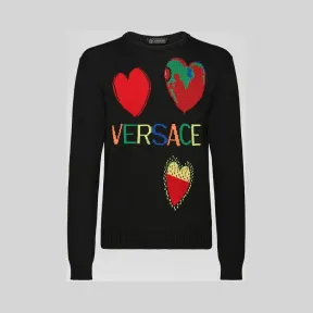 范思哲/Versace Love Versace图案羊毛衫 A83617-A230678_A708