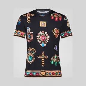 范思哲/Versace Pierres Grandes印花T恤 A83904-A231548_A72W
