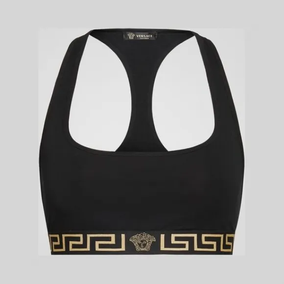 范思哲/Versace 希腊回纹镶边运动文胸 AUD01039-AC00058_A1008