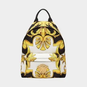 范思哲/Versace Barocco印花 Palazzo双肩包 DBFF360-DNBAR_DMCOT