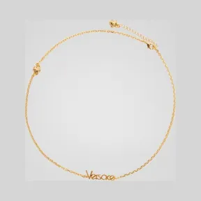 范思哲/Versace 复古风格Versace Logo项链 DG1G520-DJMT_D00H