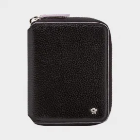 范思哲/Versace 美杜莎珠面皮革拉链卡夹 - 黑色 女士卡夹 DP3F772-DVTGH_K4RP